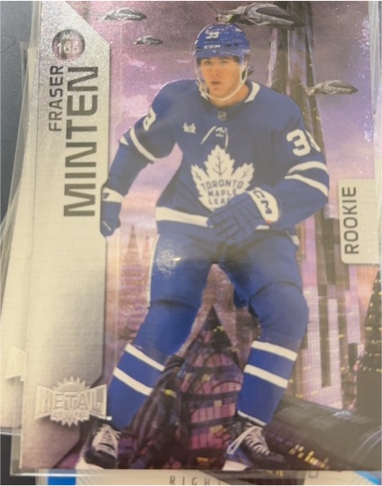 2023-24 Skybox Metal Universe #165 Fraser Minten Rookie — front