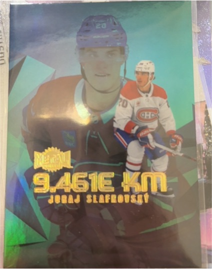 2023-24 Skybox Metal Universe 9.461E KM #LY-2 Juraj Slafkovsky — front