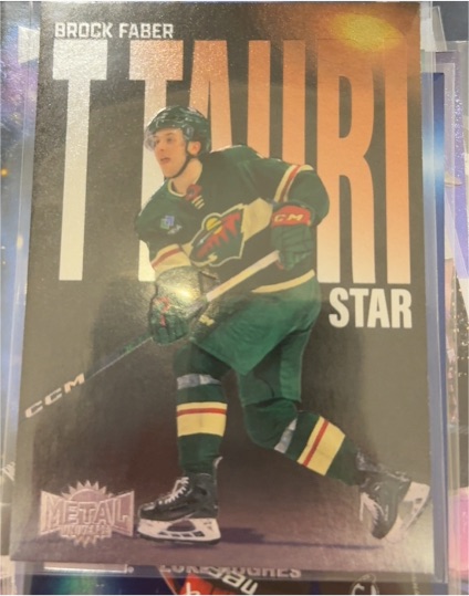 2023-24 SkyBox Metal Universe T Tauri Star #TTP-4 Brock Faber — front