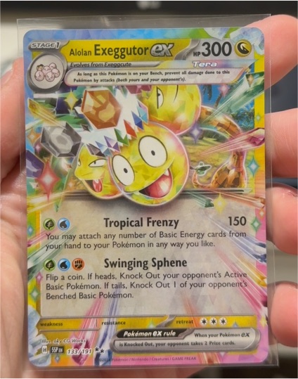 2020 Pokémon SV08 Surging Sparks #133 Alolan Exeggutor ex — front