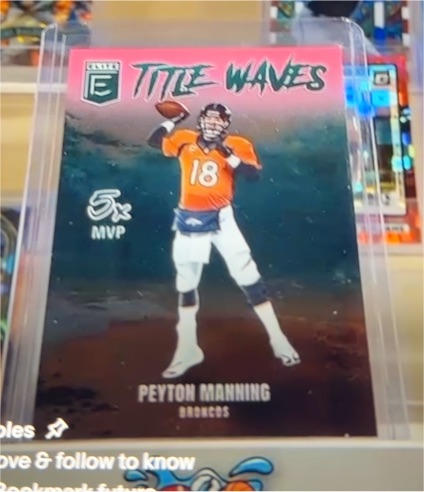 2025 Panini Donruss Elite #8 Peyton Manning Title Waves Denver Broncos — front