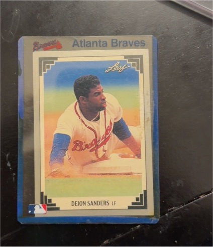 1991 Leaf #436 Deion Sanders — front