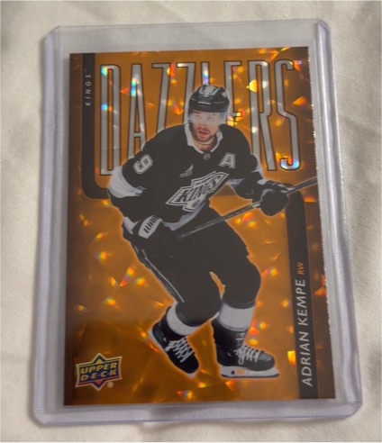 2025-26 Upper Deck Series 1 Dazzlers Orange #DZ-46 Adrian Kempe — front
