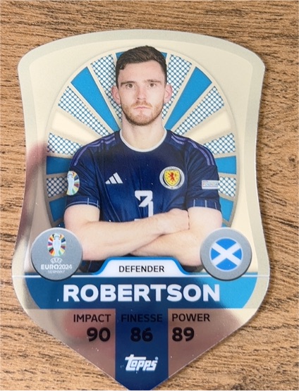 2024 Topps Match Attax Euro 2024 Shield SC2 Andy Robertson — front
