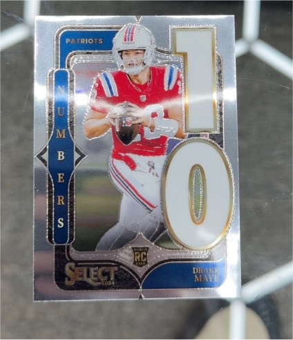 2024 Panini Select Numbers #20 Drake Maye Rookie — front