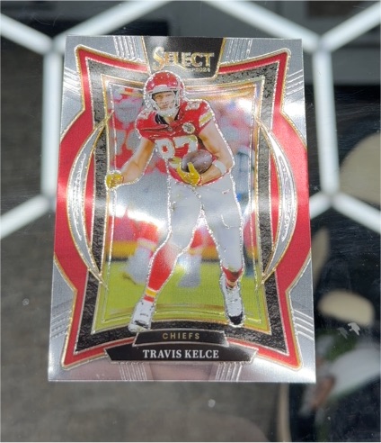 2024 Panini Select #97 Travis Kelce Silver Prizm Die-Cut — front