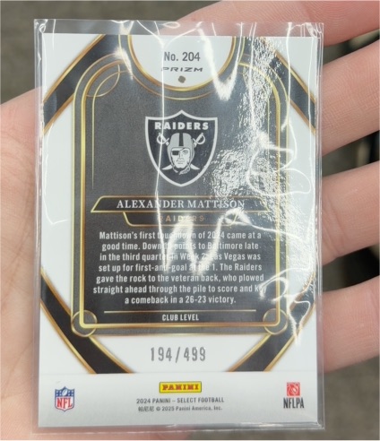 2024 Panini Select #204 Alexander Mattison — front