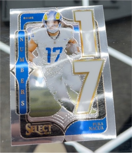 2024 Panini Select #17 Puka Nacua Select Numbers Los Angeles Rams — front