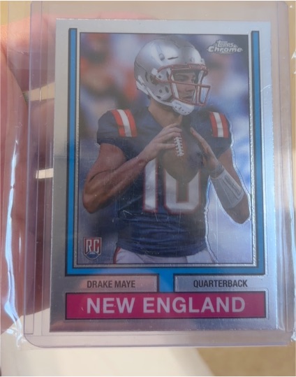 2024 Topps Chrome 1974 Topps Football #74TF-3 Drake Maye — front