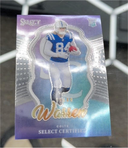 2025 Panini Select #8 Tyler Warren Select Certified Rookie — front