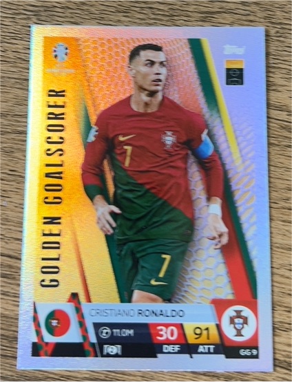 2024 Topps Match Attax UEFA Euro Golden Goalscorer Cristiano Ronaldo — front