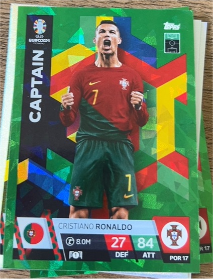 2024 Topps Match Attax UEFA Euro #POR17 Cristiano Ronaldo Captain — front