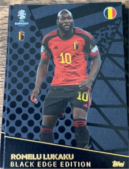 2024 Topps Match Attax UEFA EURO #BE1 Romelu Lukaku Black Edge — front