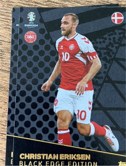 2024 Topps Match Attax Euro #BE2 Christian Eriksen Black Edge Edition — front