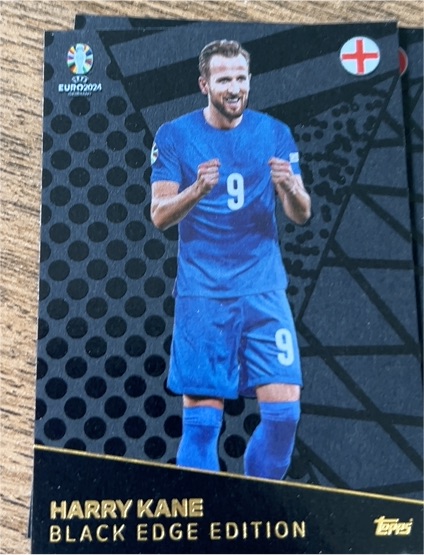 2024 Topps Match Attax UEFA Euro Black Edge Edition #BE 3 Harry Kane — front