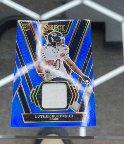 2025 Panini Select #RSW-LBN Luther Burden III Rookie Swatches Blue Prizm — front