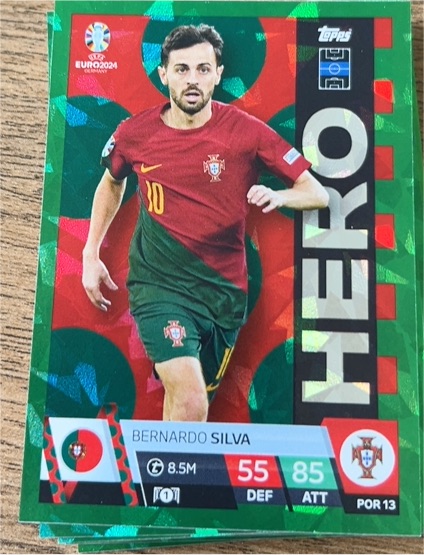 2024 Topps Match Attax UEFA EURO 2024 Hero #F26 Bernardo Silva — front