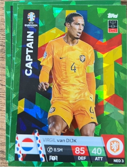 2024 Topps Match Attax UEFA Euro #NED 3 Virgil van Dijk — front