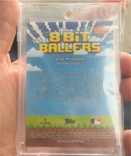 2026 Topps Series 1 Celebration #8B-5 Jacob Misiorowski 8 Bit Ballers — front