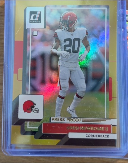 2022 Donruss #215 Greg Newsome II Press Proof Premium — front