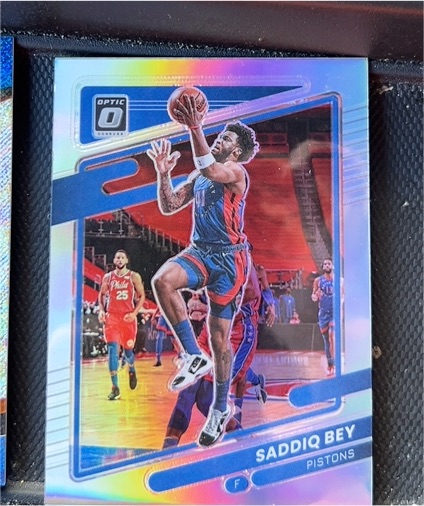 2021-22 Panini Donruss Optic #126 Saddiq Bey Detroit Pistons — front