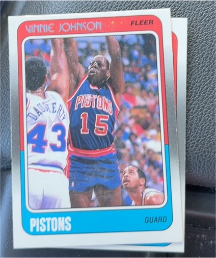1988-89 Fleer #41 Vinnie Johnson — front