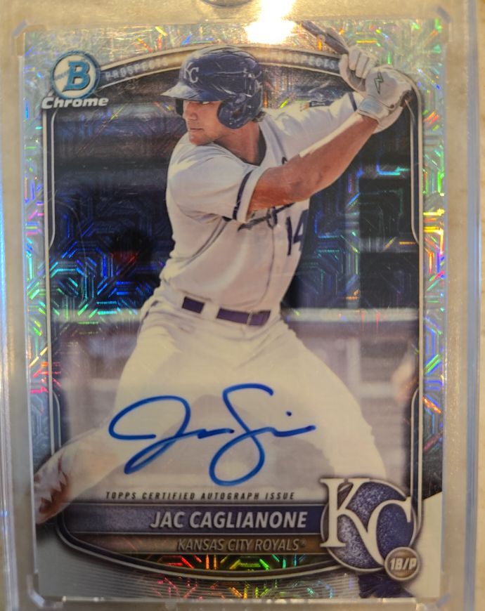 2025 Bowman Chrome Prospect Mega Box Autograph #BMA-JC Jac Caglianone — front