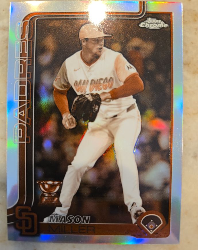 2025 Topps Chrome Update #USC195 Mason Miller Sepia Refractor — front