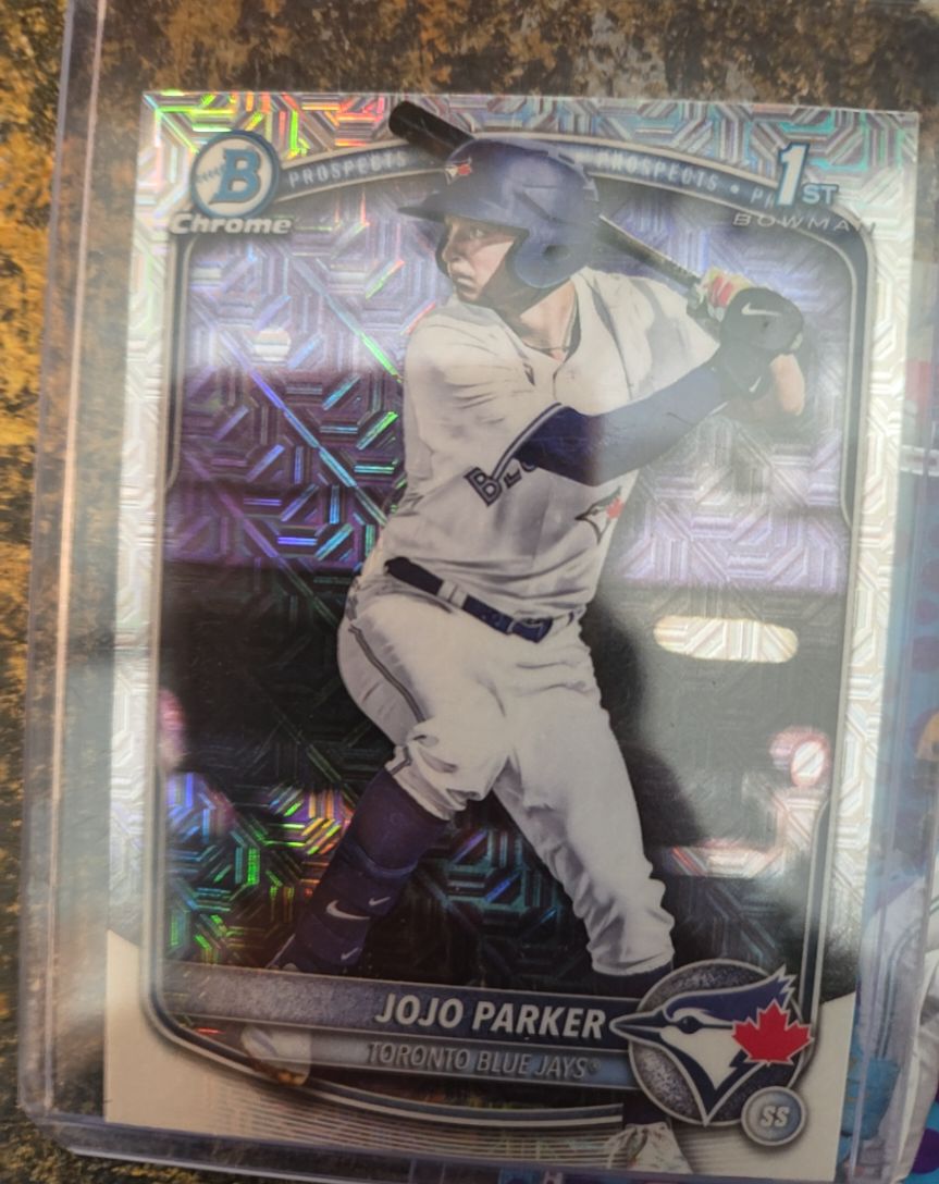 2025 Bowman Chrome Draft #BDC-8 Jojo Parker Mojo Refractor — front