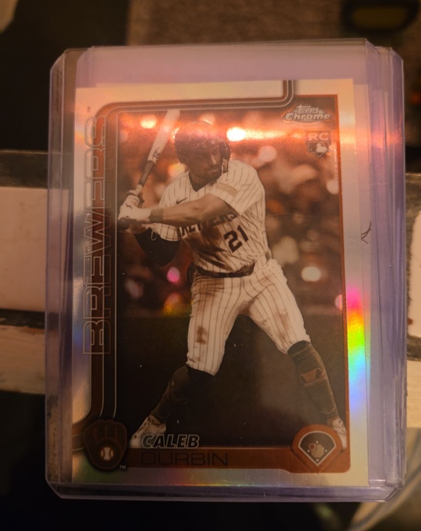 2025 Topps Chrome Update #USC82 Caleb Durbin Sepia Refractor Rookie — front