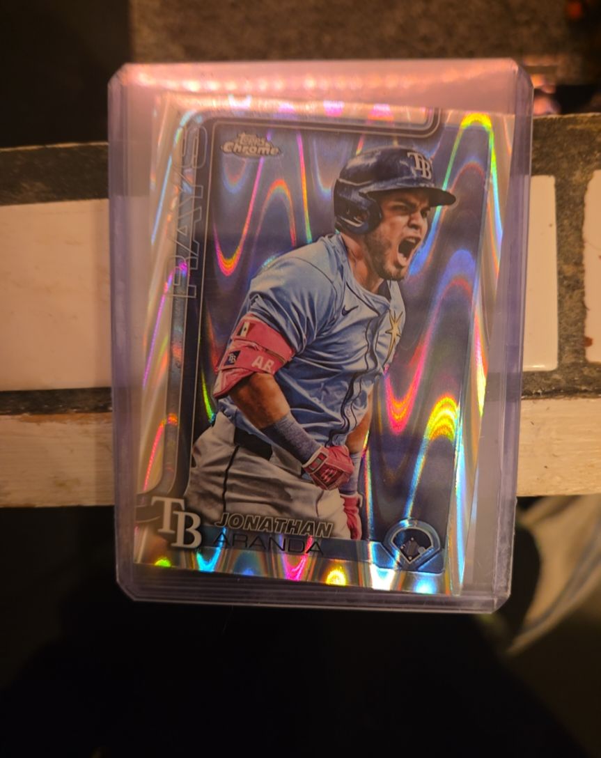 2025 Topps Chrome Update #USC68 Jonathan Aranda RayWave Refractor — front