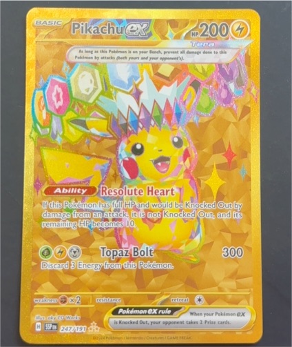 2024 Pokémon TCG Surging Sparks #247/191 Pikachu ex — front