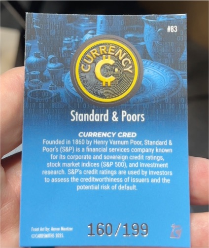 2025 Cardsmiths Currency Cred #83 Standard & Poors — front