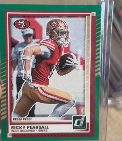 2025 Donruss #259 Ricky Pearsall Press Proof Green — front