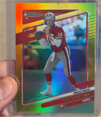 2021 Donruss #57 Joe Montana Press Proof Premium — front
