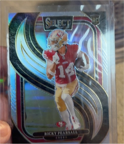 2024 Panini Select Premier Level #173 Ricky Pearsall Silver Prizm Rookie 49ers — front