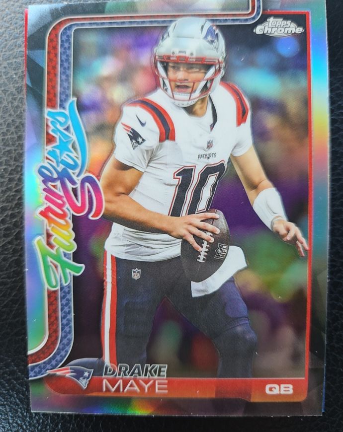 2025 Topps Chrome #FS-7 Drake Maye Future Stars Refractor — front