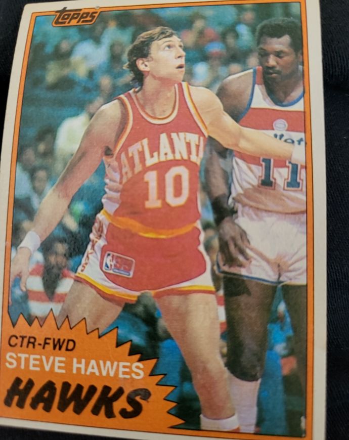 1981-82 Topps #E82 Steve Hawes Atlanta Hawks — front