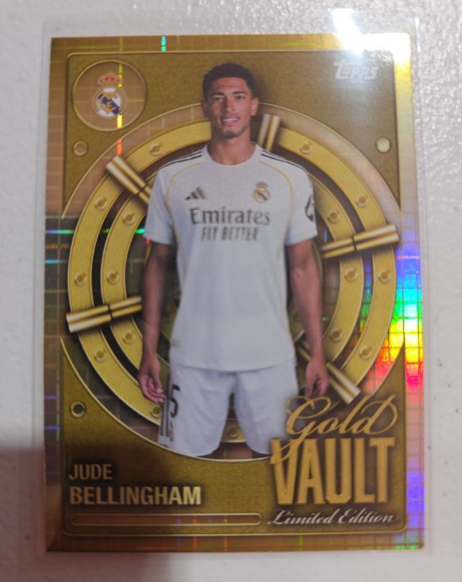 2026 Topps Real Madrid #GV-3 Jude Bellingham Gold Vault — front