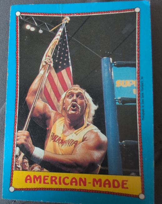 1987 Topps WWF #35 Hulk Hogan American-Made — front