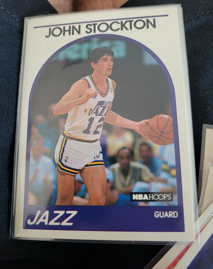 1989-90 NBA Hoops #140 John Stockton — front