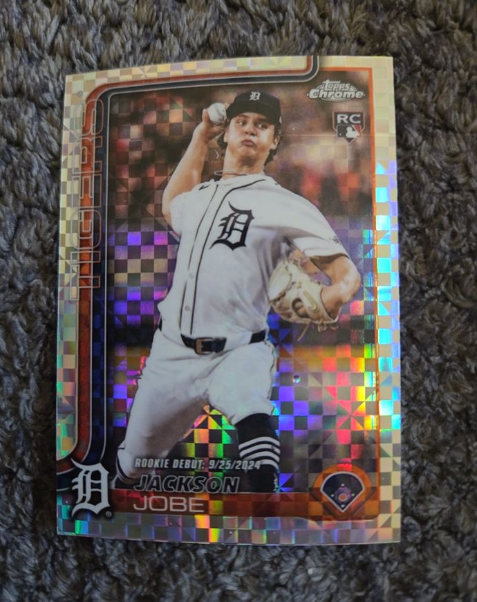 2025 Topps Chrome Update #USC48 Jackson Jobe X-Fractor Rookie — front