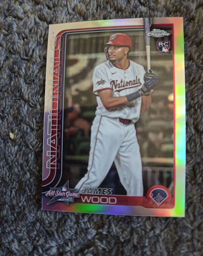 2025 Topps Chrome Update #ASGC-39 James Wood All-Star Game Refractor RC — front