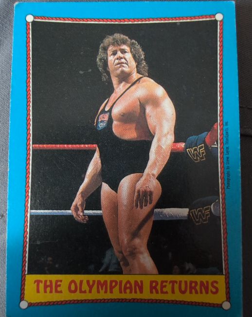 1987 Topps WWF #45 The Olympian Returns Ken Patera — front