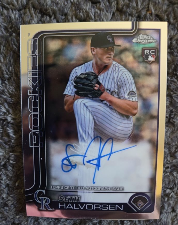 2025 Topps Chrome #RA-SH Seth Halvorsen Rookie Autographs — front