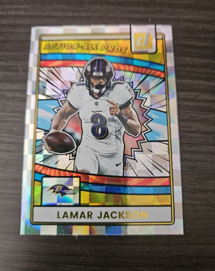 2025 Panini Donruss #AAP-LJA Lamar Jackson Action All-Pros — front