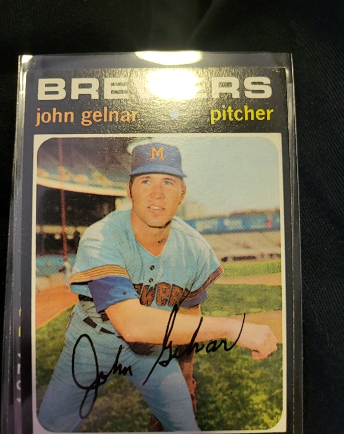1971 Topps #604 John Gelnar — front