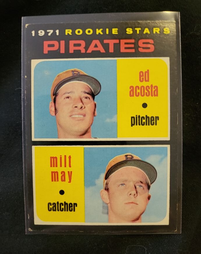 1971 Topps #343 Pittsburgh Pirates Rookie Stars Ed Acosta & Milt May — front