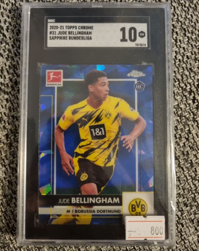 2020-21 Topps Chrome #31 Jude Bellingham Sapphire Bundesliga — front