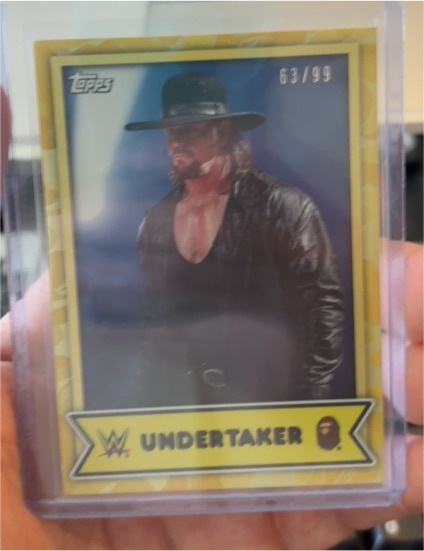 2025 Topps WWE X Bape #7 Undertaker Yellow Camo — front